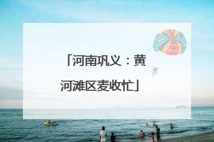 河南巩义：黄河滩区麦收忙