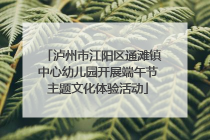泸州市江阳区通滩镇中心幼儿园开展端午节主题文化体验活动