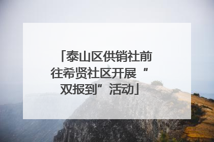 泰山区供销社前往希贤社区开展“双报到”活动