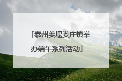 泰州姜堰娄庄镇举办端午系列活动