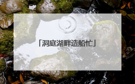 洞庭湖畔造船忙