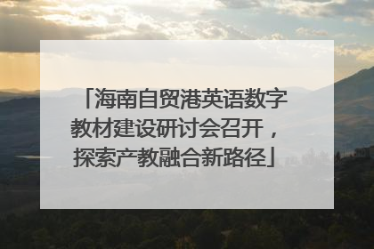 海南自贸港英语数字教材建设研讨会召开，探索产教融合新路径