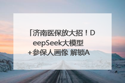 济南医保放大招！DeepSeek大模型+参保人画像 解锁AI医保管家新体验