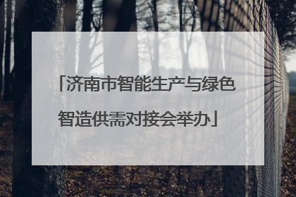 济南市智能生产与绿色智造供需对接会举办