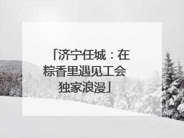 济宁任城：在粽香里遇见工会独家浪漫
