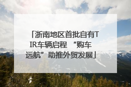 浙南地区首批自有TIR车辆启程 “购车远航”助推外贸发展