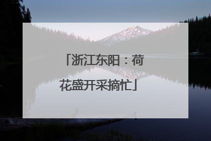 浙江东阳：荷花盛开采摘忙
