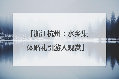 浙江杭州：水乡集体婚礼引游人观赏