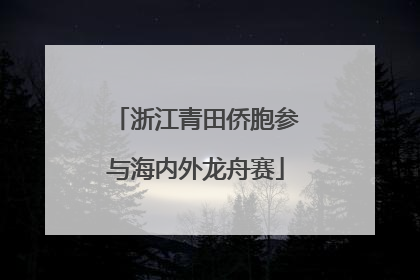 浙江青田侨胞参与海内外龙舟赛