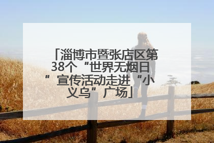 淄博市暨张店区第38个“世界无烟日”宣传活动走进“小义乌”广场