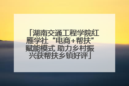 湖南交通工程学院红雁学社“电商+帮扶”赋能模式 助力乡村振兴获帮扶乡镇好评