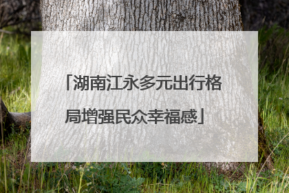 湖南江永多元出行格局增强民众幸福感