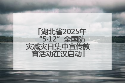 湖北省2025年“5·12”全国防灾减灾日集中宣传教育活动在汉启动