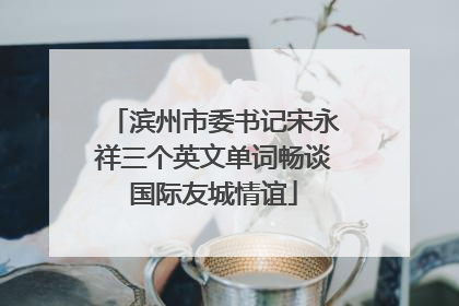 滨州市委书记宋永祥三个英文单词畅谈国际友城情谊
