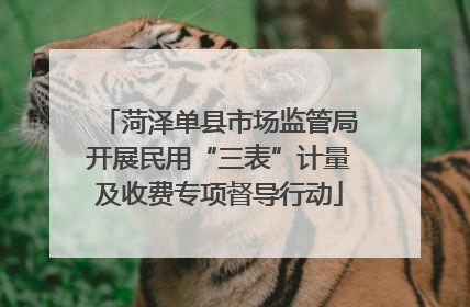 菏泽单县市场监管局开展民用“三表”计量及收费专项督导行动