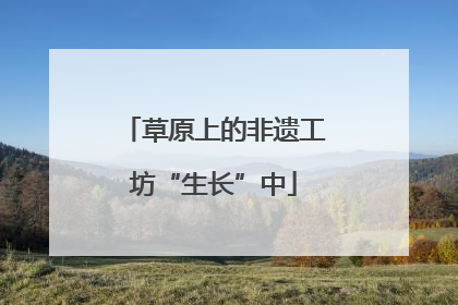 草原上的非遗工坊“生长”中