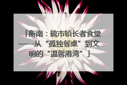 衡南：硫市镇长者食堂——从“孤独餐桌”到文明的“温馨港湾”