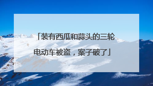 装有西瓜和蒜头的三轮电动车被盗，案子破了