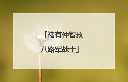 褚有仲智救八路军战士