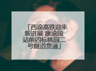 西渝高铁迎来新进展 康渝段站前四标桃园二号隧道贯通