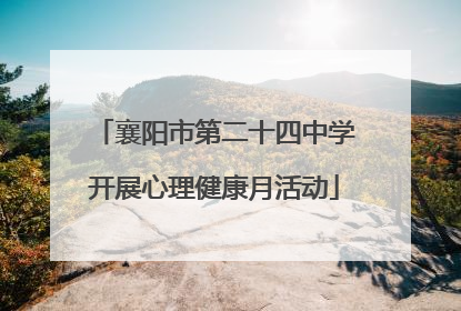 襄阳市第二十四中学开展心理健康月活动
