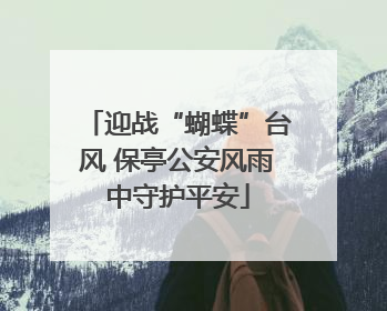 迎战“蝴蝶”台风 保亭公安风雨中守护平安