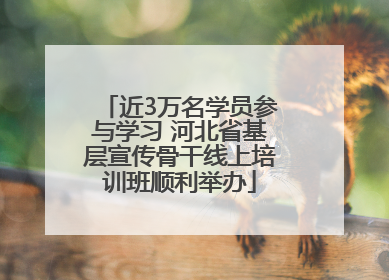 近3万名学员参与学习 河北省基层宣传骨干线上培训班顺利举办