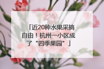 近20种水果采摘自由！杭州一小区成了“四季果园”