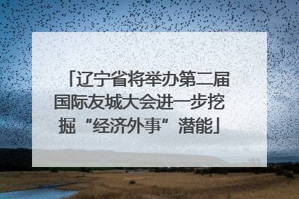 辽宁省将举办第二届国际友城大会进一步挖掘“经济外事”潜能
