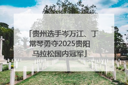 贵州选手岑万江、丁常琴勇夺2025贵阳马拉松国内冠军