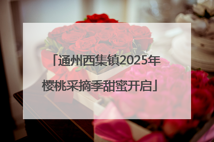 通州西集镇2025年樱桃采摘季甜蜜开启