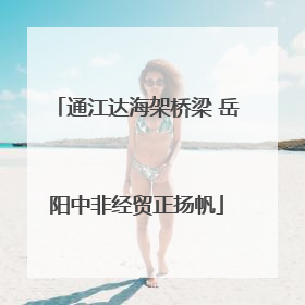 通江达海架桥梁 岳阳中非经贸正扬帆
