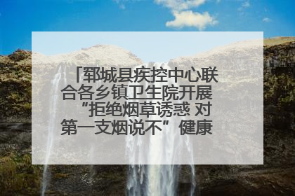 郓城县疾控中心联合各乡镇卫生院开展“拒绝烟草诱惑 对第一支烟说不”健康教育宣传活动