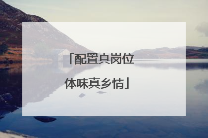 配置真岗位 体味真乡情
