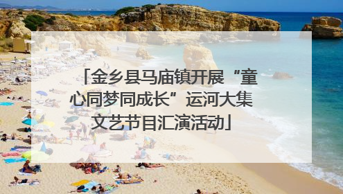 金乡县马庙镇开展“童心同梦同成长”运河大集文艺节目汇演活动