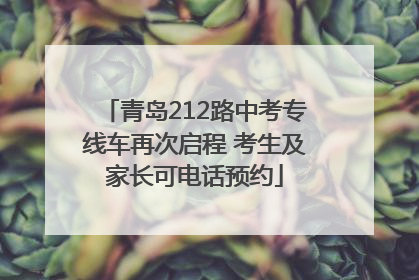 青岛212路中考专线车再次启程 考生及家长可电话预约