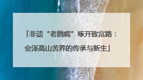 非遗“老鹳嘴”啄开致富路：会泽高山苦荞的传承与新生