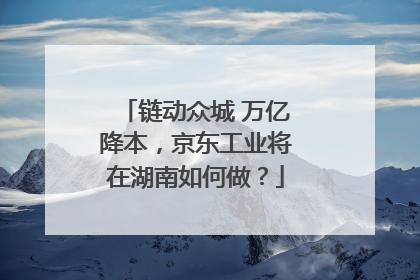 链动众城 万亿降本，京东工业将在湖南如何做？