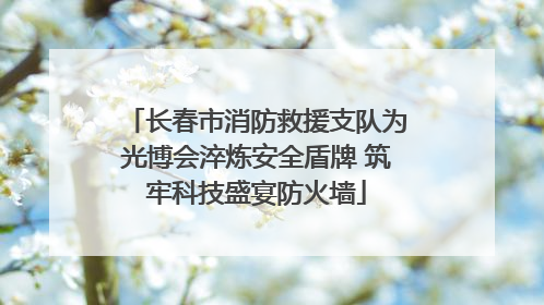 长春市消防救援支队为光博会淬炼安全盾牌 筑牢科技盛宴防火墙