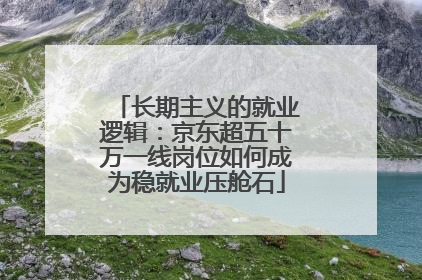 长期主义的就业逻辑：京东超五十万一线岗位如何成为稳就业压舱石