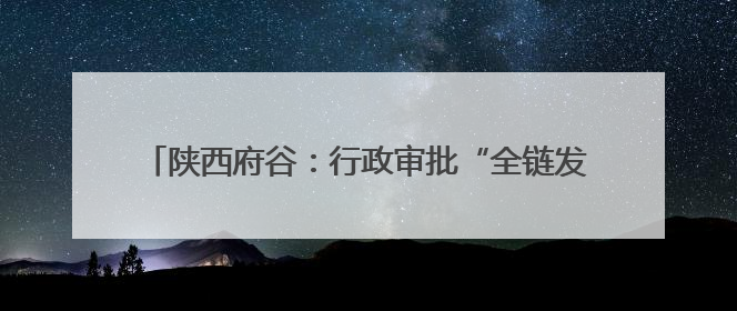 陕西府谷：行政审批“全链发力” 项目齿轮“精准咬合”