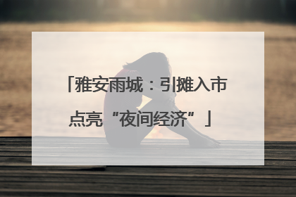 雅安雨城：引摊入市 点亮“夜间经济”