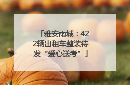 雅安雨城：422辆出租车整装待发“爱心送考”