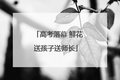 高考落幕 鲜花送孩子送师长