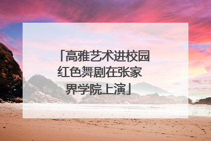 高雅艺术进校园 红色舞剧在张家界学院上演