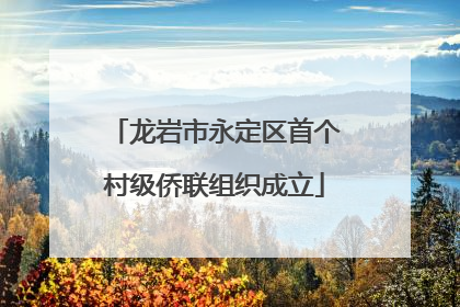 龙岩市永定区首个村级侨联组织成立