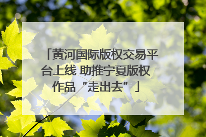 黄河国际版权交易平台上线 助推宁夏版权作品“走出去”