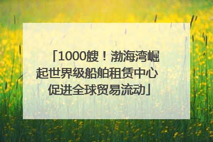1000艘！渤海湾崛起世界级船舶租赁中心 促进全球贸易流动