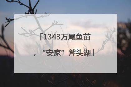 1343万尾鱼苗，“安家”斧头湖