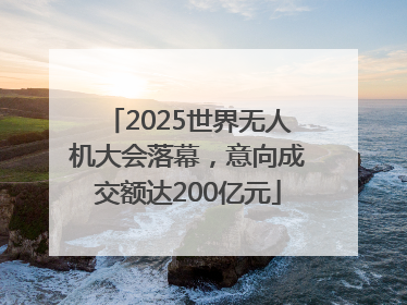 2025世界无人机大会落幕，意向成交额达200亿元